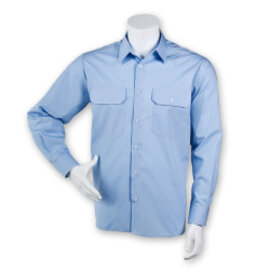 Diensthemd hellblau, mit Schulterklappen