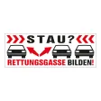Aufkleber STAU? RETTUNGSGASSE BILDEN