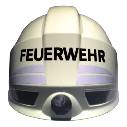 Schriftzug für HEROS-smart, am Helm montiert