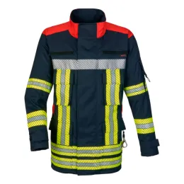 Einsatzjacke Fire-Jack II blue/red, Rückenschild FEUERWEHR leuchtgelb