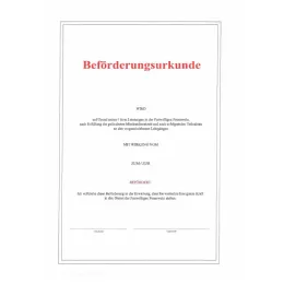 Beförderungsurkunde