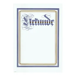 Urkunde, gold-blau, ohne Bild