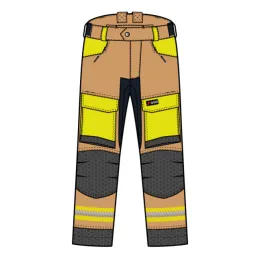 Hose RANGER 2.0 HIGH-VIS, gold/schwarzblau/leuchtgelb