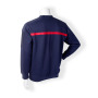 Sweatshirt, navyblau mit rotem Streifen